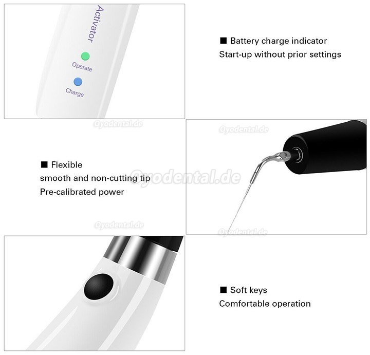 Sonic Ultraschall endoactivator handstück für Irrigator endodontie Schnurlos+6pcs Titanspitzen